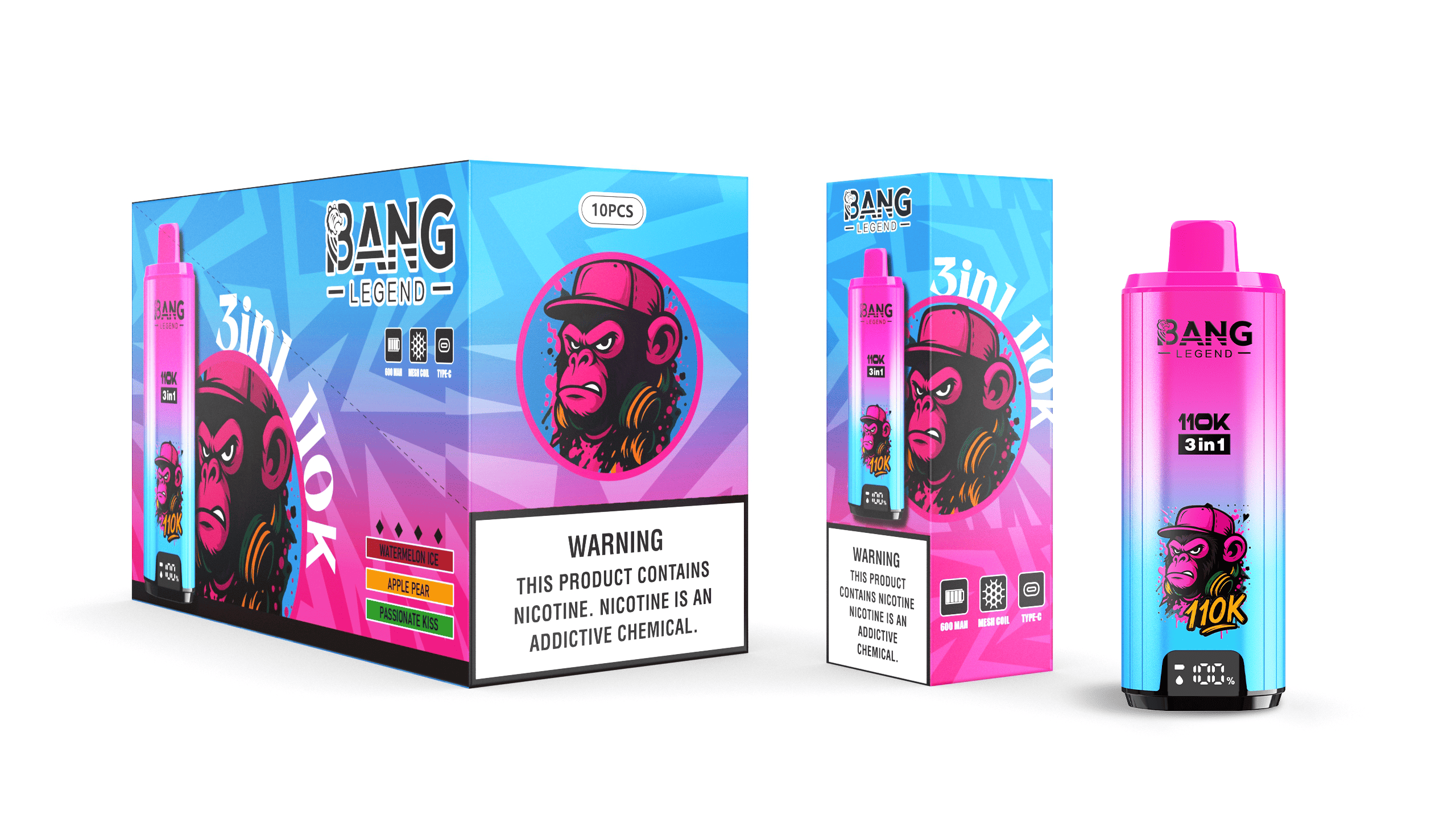 Bang Legend 110K Watermelon Ice / Apple Pear / Passionate Kiss