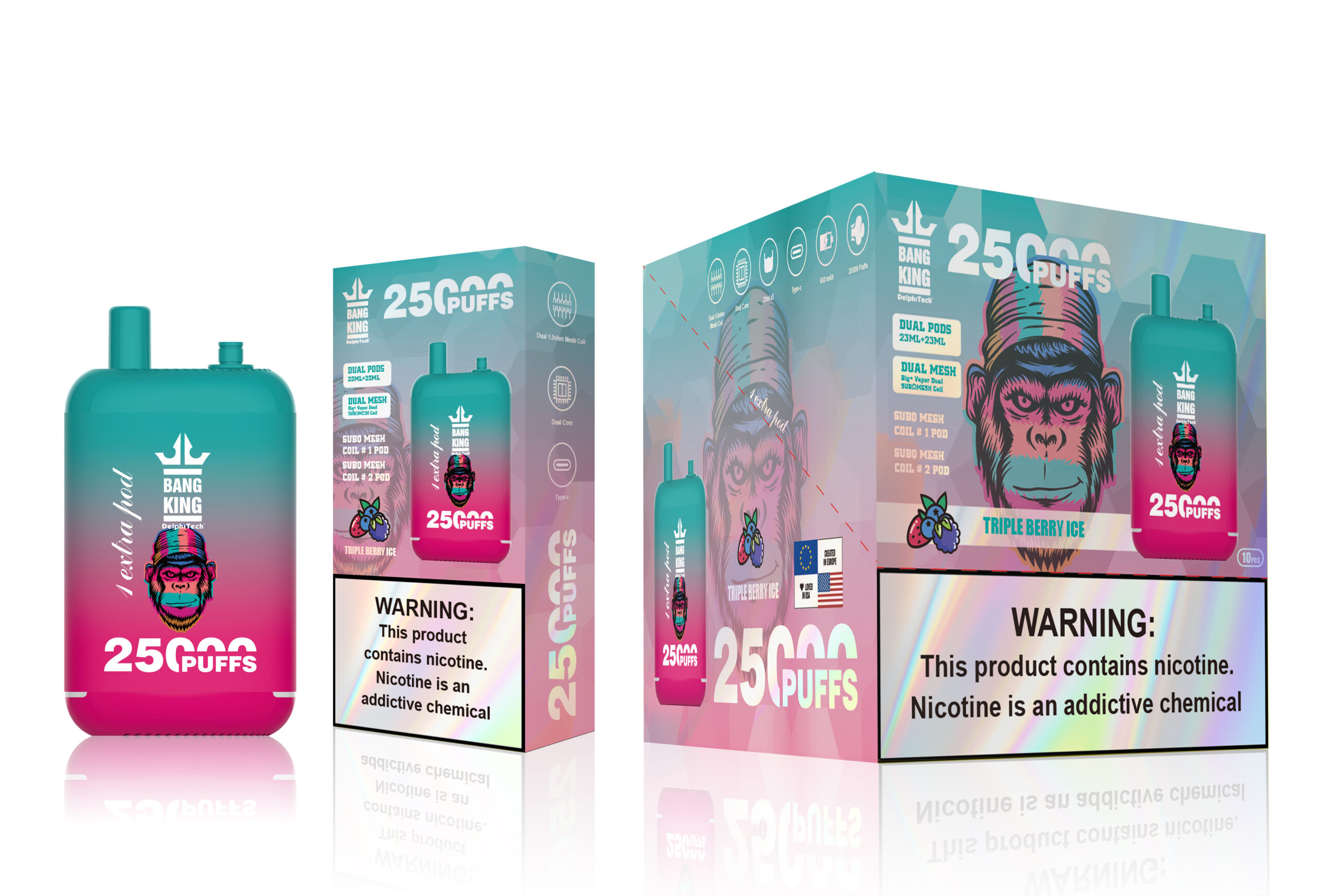 Bang King 25000 Triple Berry Ice